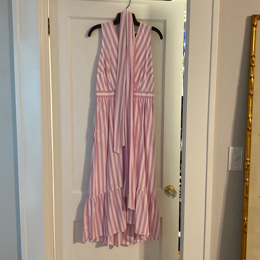 J Crew dress size 4 - in EUC - pockets, purple and white